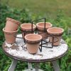Handmade Terra Cotta Pot Caddy