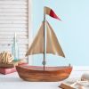 Nautical Handcrafted Sailboat Sculpture
