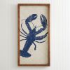 Nautical Blue Lobster Coastal Wall Sign