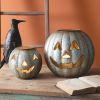 Galvanized Pumpkin Luminaries