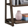 5-Tier Shelves,Bookshelf, Storage Rack, Bookcase with Rubber Wood Frame, Ladder Shelf for Living Room, Home Office, Kitchen, Bedroom, Apartment