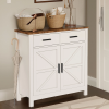 Kitchen Storage Cabinet, Modern Farmhouse Buffet Cabinet with Storage, Coffee Bar with 2 Drawers and 2 Doors, Floor Sideboard Buffet for Living R