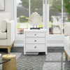 Dauphin 3-Drawer Accent End Table, Grey Cashmere Wood