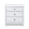 Dauphin 3-Drawer Accent End Table, Grey Cashmere Wood