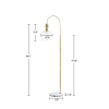 Arched Floor Lamp with Marble Base