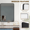 40 x 30 Inch Wall Mirror, Aluminum Frame Rectangular Wall Mirrors Decorative Mirror, 5-Layer Float Technology Mirror for Home Decor, Bathroom