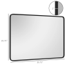 40 x 30 Inch Wall Mirror, Aluminum Frame Rectangular Wall Mirrors Decorative Mirror, 5-Layer Float Technology Mirror for Home Decor, Bathroom
