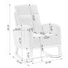 Modern Accent Rocking Chair Rocking Chair with Solid Wood Legs, Upholstered Nursery Glider Rocker, Comfy Armchair with Side Pocket