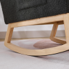 Modern Accent Rocking Chair Rocking Chair with Solid Wood Legs, Upholstered Nursery Glider Rocker, Comfy Armchair with Side Pocket