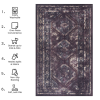 Area Rug 5x8, Washable Rug, Low-Pile, Non-Slip, Non-Shedding, Foldable, Kid & Pet Friendly - Area Rugs for living room, bedroom, kitchen