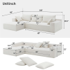 [VIDEO provided]109*68" Modular Sectional Living Room Sofa Set, Modern Minimalist Style Couch, Upholstered Compressed Sofa for Living Room, Bedro