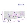 3-seater + 2-seater Combination sofa.GREY VELVET