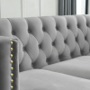 3-seater + 2-seater Combination sofa.GREY VELVET