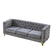 3-seater + 2-seater Combination sofa.GREY VELVET