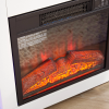 TV Stand Electric Fireplace TV Stand with Glass Shelves
