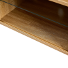 54.33" Rattan TV cabinet with variable color light strip, double sliding doors for storage, adjustable shelf, metal legs, TV console for living r