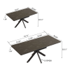 Scalable Dining Table Table Set for 4-8 Person for Dining Room