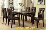 Dining Table Faux Marble Top Birch Veneer Dining Room Furniture 1pc Table