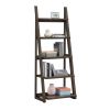 5-Tier Shelves,Bookshelf, Storage Rack, Bookcase with Rubber Wood Frame, Ladder Shelf for Living Room, Home Office, Kitchen, Bedroom, Apartment