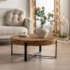 31.29" Modern Retro Splicing Round Coffee Table