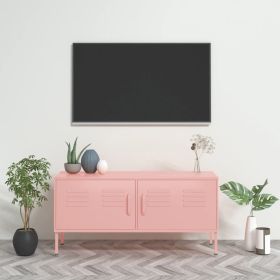 TV Stand Pink 41.3"x13.8"x19.7" Steel