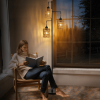 Boho Rattan Floor Lamp - Dimmable Floor Lamp