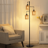 Boho Rattan Floor Lamp - Dimmable Floor Lamp