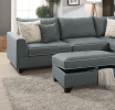3-pcs Sectional Sofa Steel Dorris Fabric