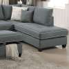 3-pcs Sectional Sofa Steel Dorris Fabric