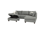 3-pcs Sectional Sofa Steel Dorris Fabric