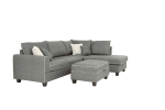 3-pcs Sectional Sofa Steel Dorris Fabric