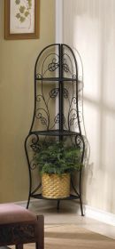 Modern Metal Corner Shelf - Durable Storage Solution for Home and Office