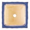 Set of 3 Blue Square Ceramic Small Planters - Ideal for Indoor and Outdoor Plants