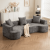 Soft Corduroy Sofa With 3 Pillows