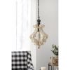 Farmhouse Chandelier, Dilapidated White Chandelier French Country Wood Chandelier For Living Room Foyer, Bulb Not Included