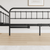 Black Twin Size Metal Daybed Frame With Trundle