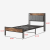 Storage Headboard With Charging Station Twin Size Bed Frame