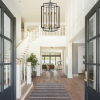 8 Lights Black & Gold Lantern Tiered Chandelier, Industrial Farmhouse Chandelier - No Bulbs Unavailable Platform- Temu