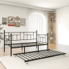 Twin Size Daybed Metal Frame With Trundle Set