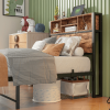 Twin Size Bed Frame With Storage Headboard and Charging Station