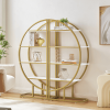 4 Tiers Open Bookshelf, Golden