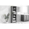 Freestanding Storage Cabinet With Drawer And Adjustable Shelf