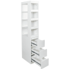 Modern Wooden Tall Bookshelf Bookcase For Living Room