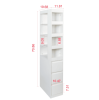 Modern Wooden Tall Bookshelf Bookcase For Living Room