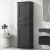 Freestanding Storage Cabinet With Drawer And Adjustable Shelf