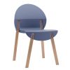 4-Pack Grey Blue Indoor Dining Chairs