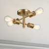 Ephemeral Four Lights Semi Flush Mount Retro Ceiling Pendant