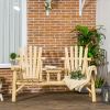 Wooden Adirondack Chair With Center Table