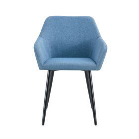 Set of 2 Leisure Modern Living Dining Room Accent Arm Chairs (Color: Blue)