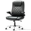 Leather Executive Office Chair With Arm & Rocking Function